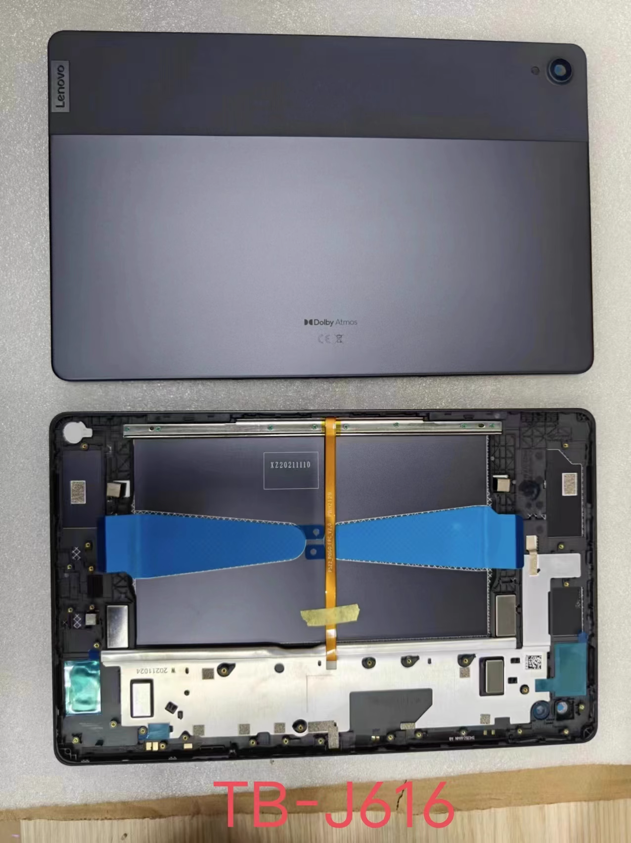 Lenovo Tab P11 Plus TB-J616X TB-J616F TB-J616L Arka Kasa Kapak Siyah