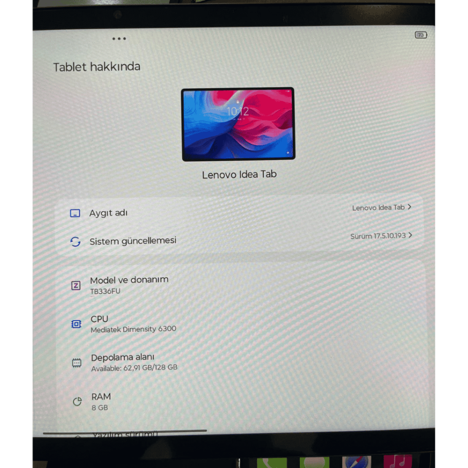Lenovo Tab K11 Gen 2 TB336FU / TB336ZU Lcd Ekran Dokunmatik Takım
