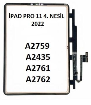 Apple iPad Pro 11 4.Nesil A2759 A2435 A2761 A2762 Ön Cam Dokunmatik