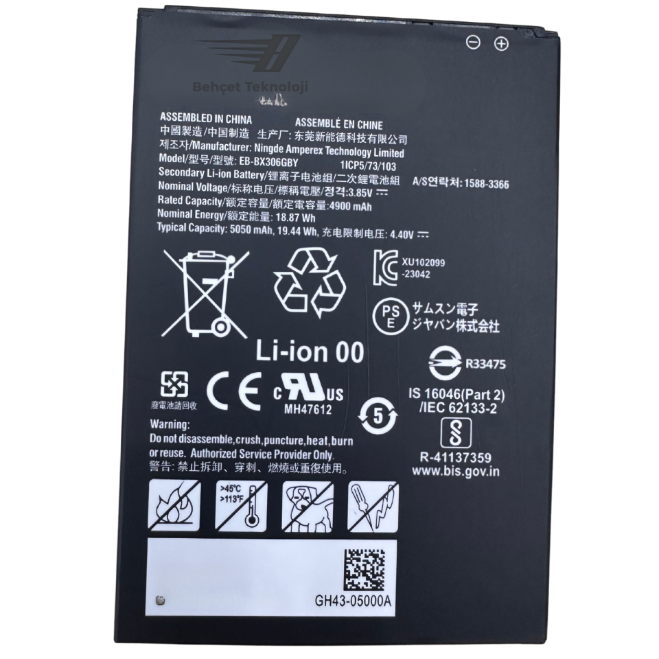 Samsung Tab Active5 SM-X306B Batarya Pil