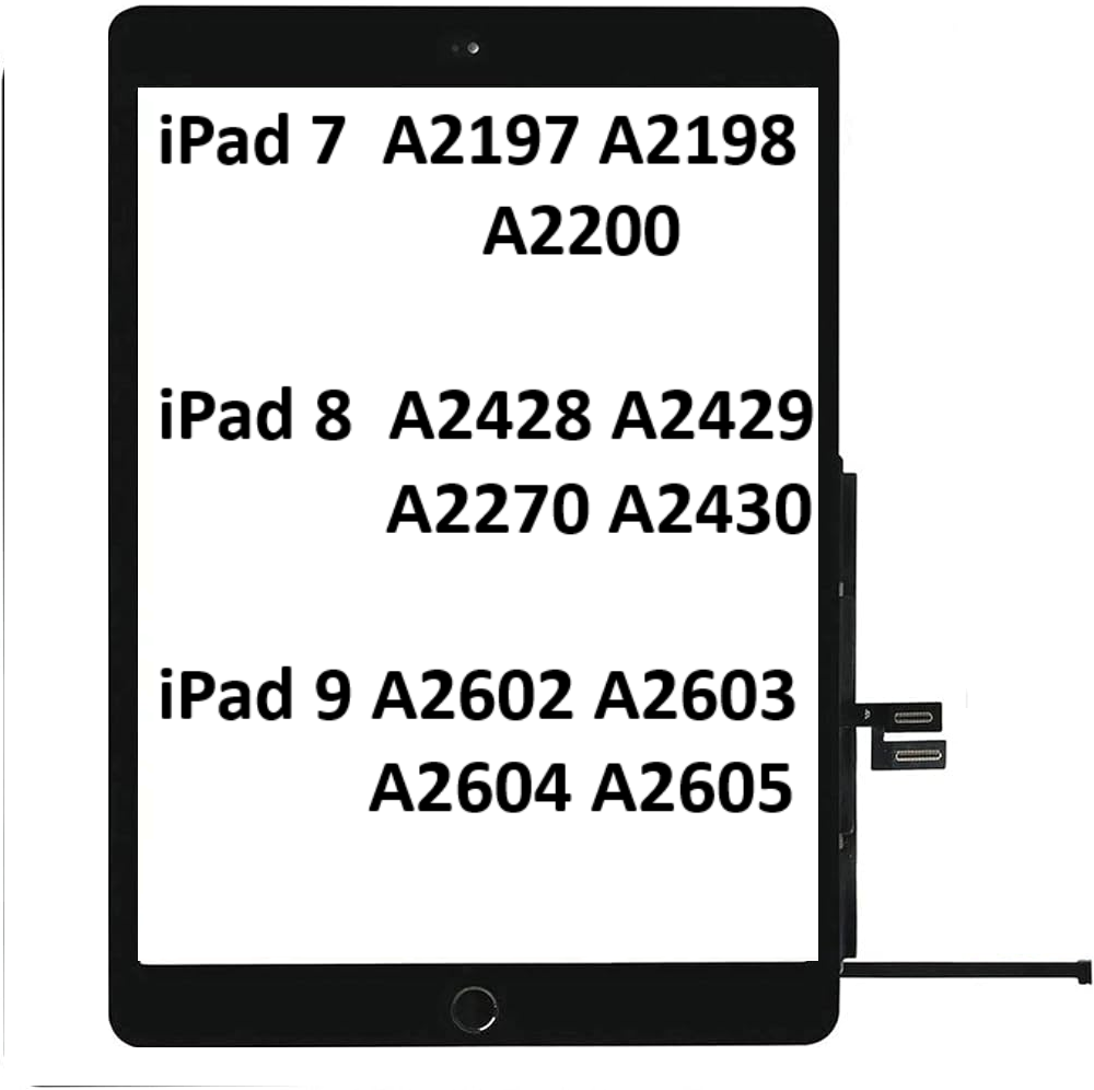 iPad 7.Nesil A2197 A2198 A2200 Dokunmatik Tuşlu Siyah