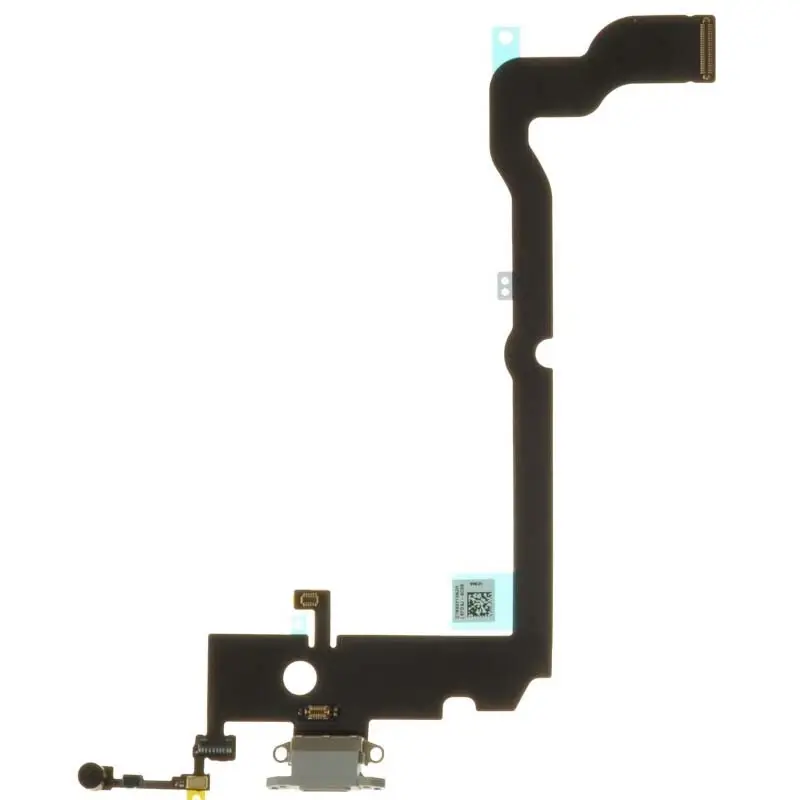 iPhone XS Max Şarj Soketi Kulaklık Mikrofon Film Bordu Gümüş Silver