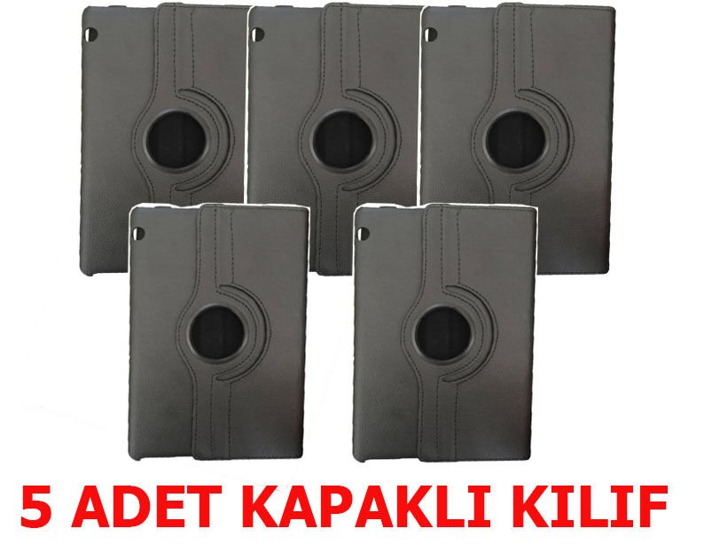 Samsung Galaxy Tab A7 Lite SM-T220 T225 T227 Tablet Dönerli Deri Kılıf 5 ADET