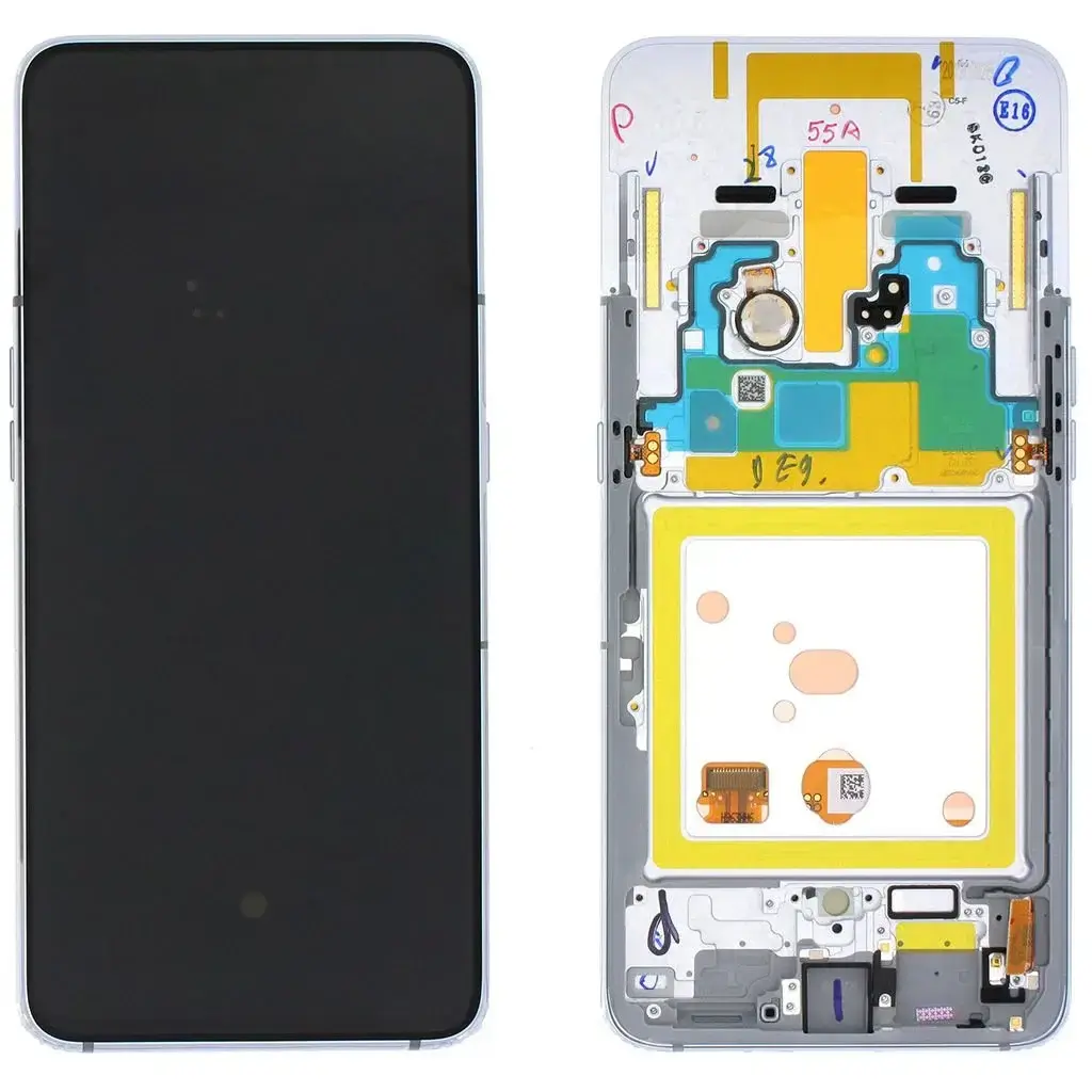 Samsung Galaxy A80 SM-A805 Lcd Ekran Dokunmatik Orijinal Çıtalı Servis Gri