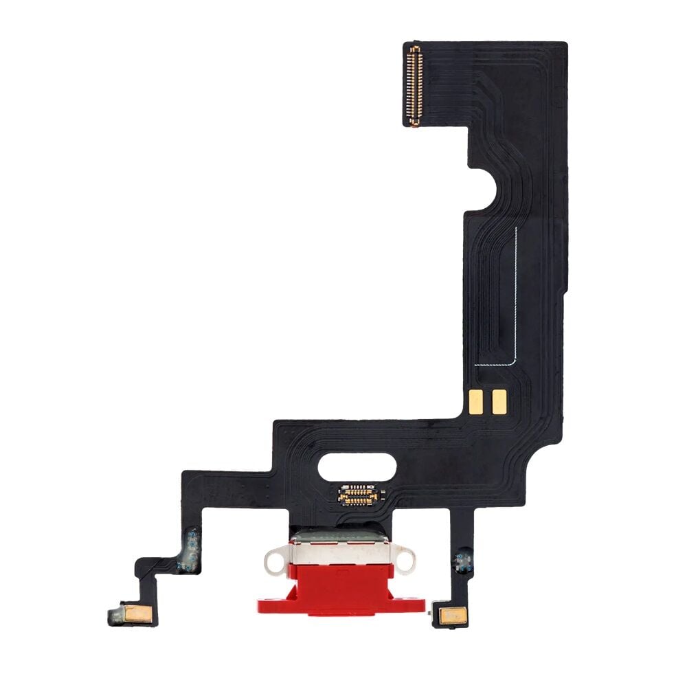 iPhone XR Şarj Soketi Kulaklık Mikrofon Film Bordu Kırmızı