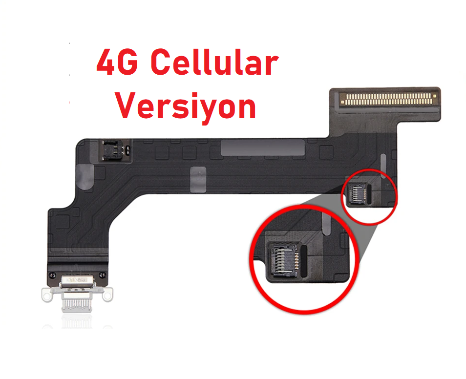 Apple iPad A16 11'' A3354 A3355 A3356 Şarj Soketi 4G CELLULAR Versiyon