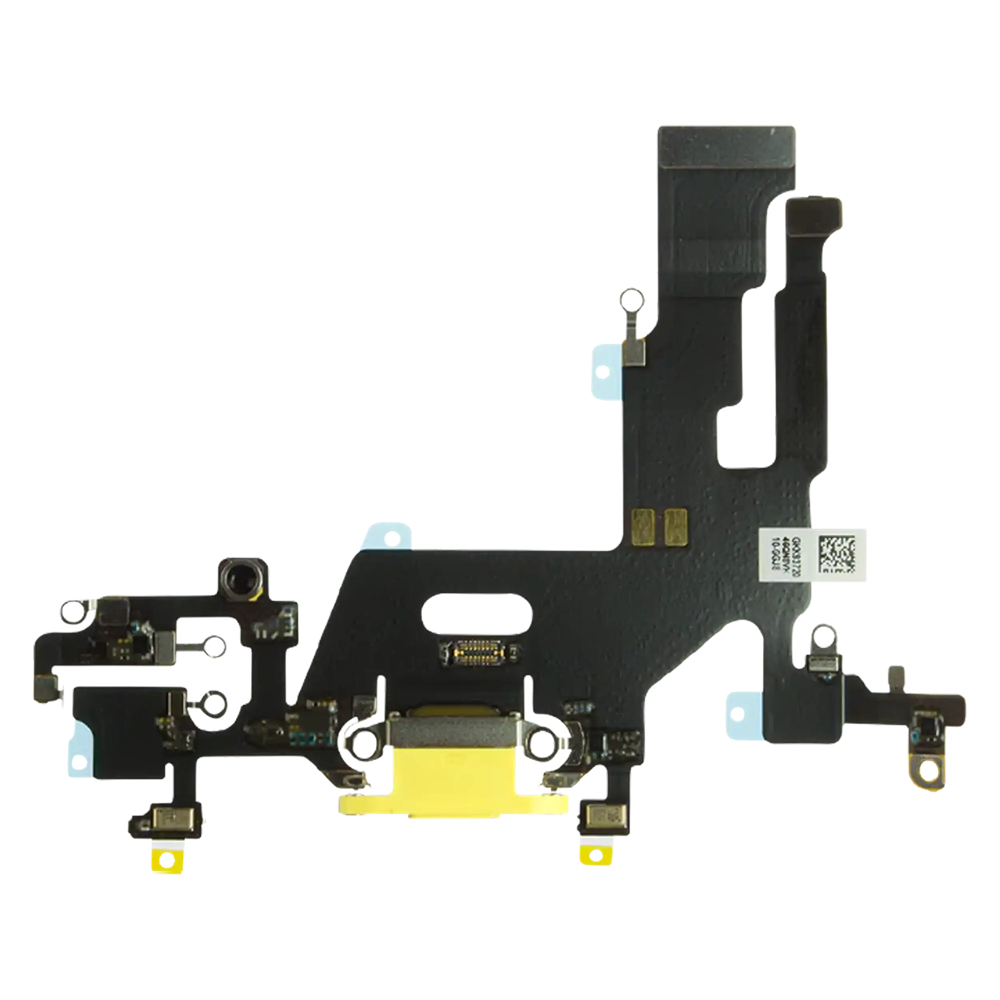 iPhone 11 Şarj Soketi Kulaklık Mikrofon Film Bordu Sarı