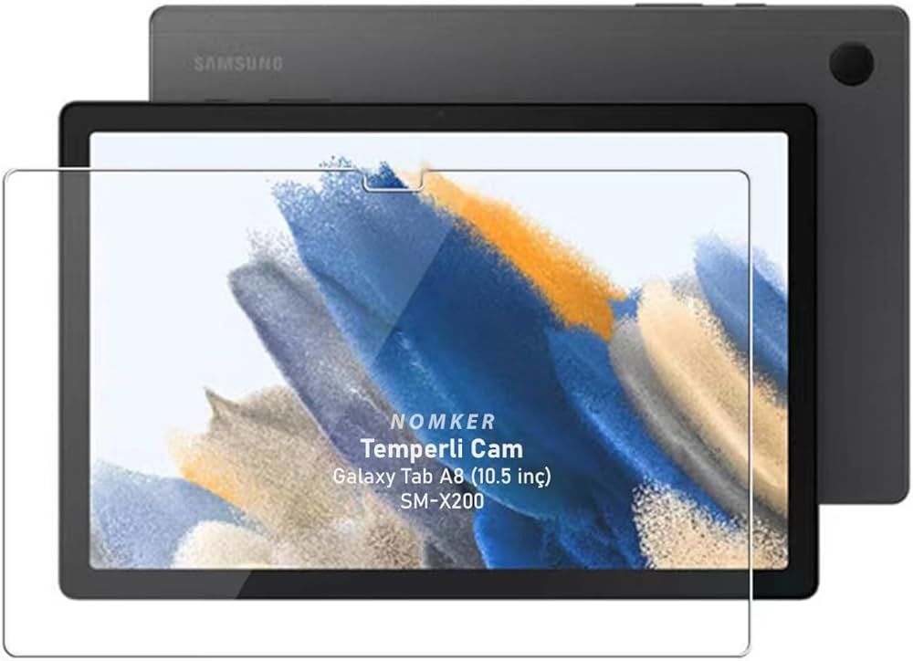 Samsung Galaxy Tab A8 Wi-Fi SM-X200 X205 X207 Tablet Kırılmaz Cam Ekran Koruyucu