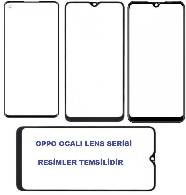OPPO Realmi 5i Ocalı Ön Cam Lens Siyah