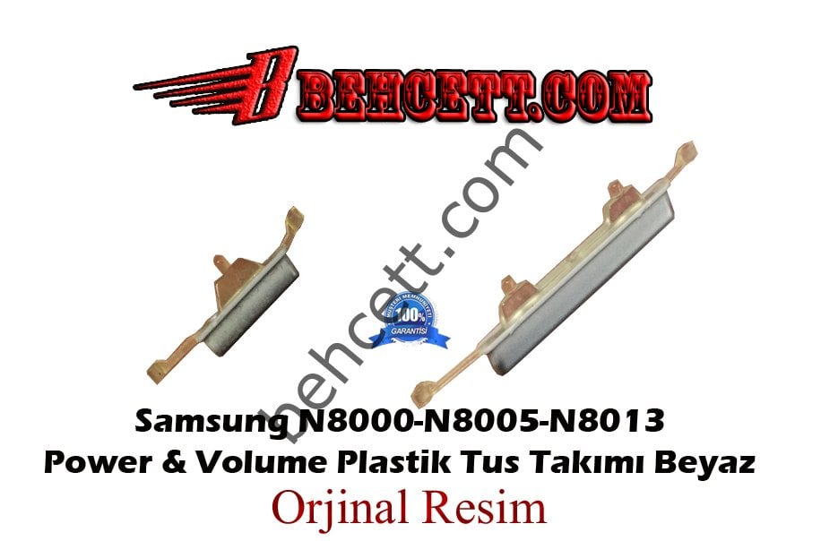 Samsung Galaxy Note GT-N8000 N8005 N8010 Power + Volume On Off Plastik Tuşu Beyaz