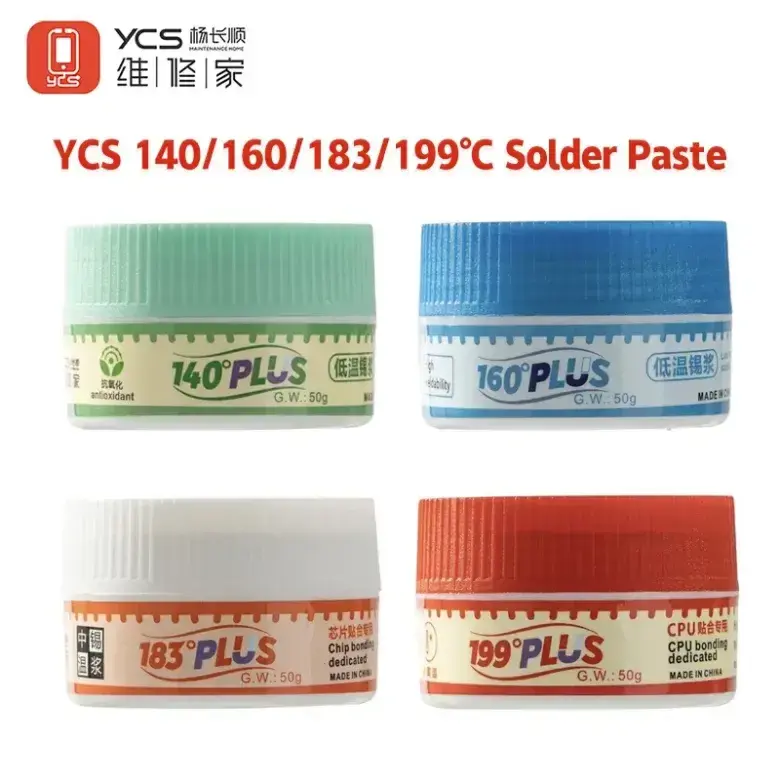 YCS 50g 140°C / 160°C / 183°C / 199°C Düşük / Orta / Yüksek Sıcaklık Lehim Macunu