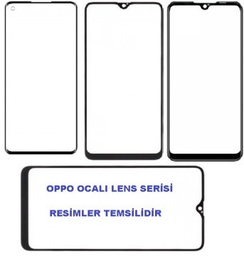 OPPO A52 Ocalı Ön Cam Lens Siyah