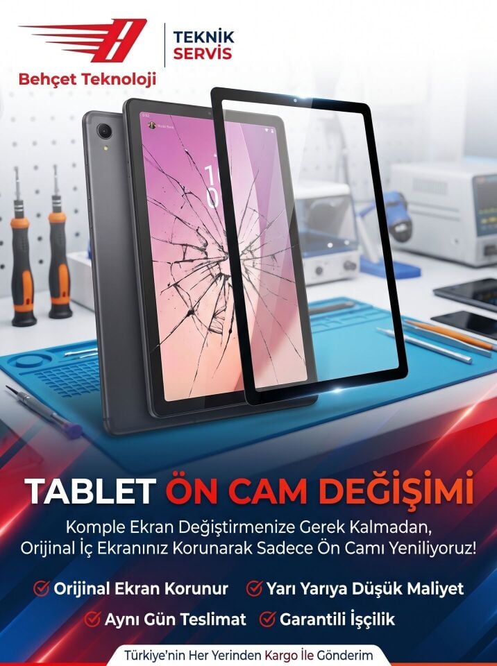 Honor Pad X9 ELN-W09 Ön Cam Değişimi Revize