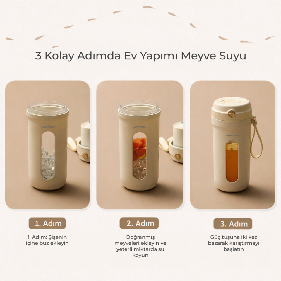 VENANDİN BLBDC-001 Blendic Taşınabilir Şarjlı Blender