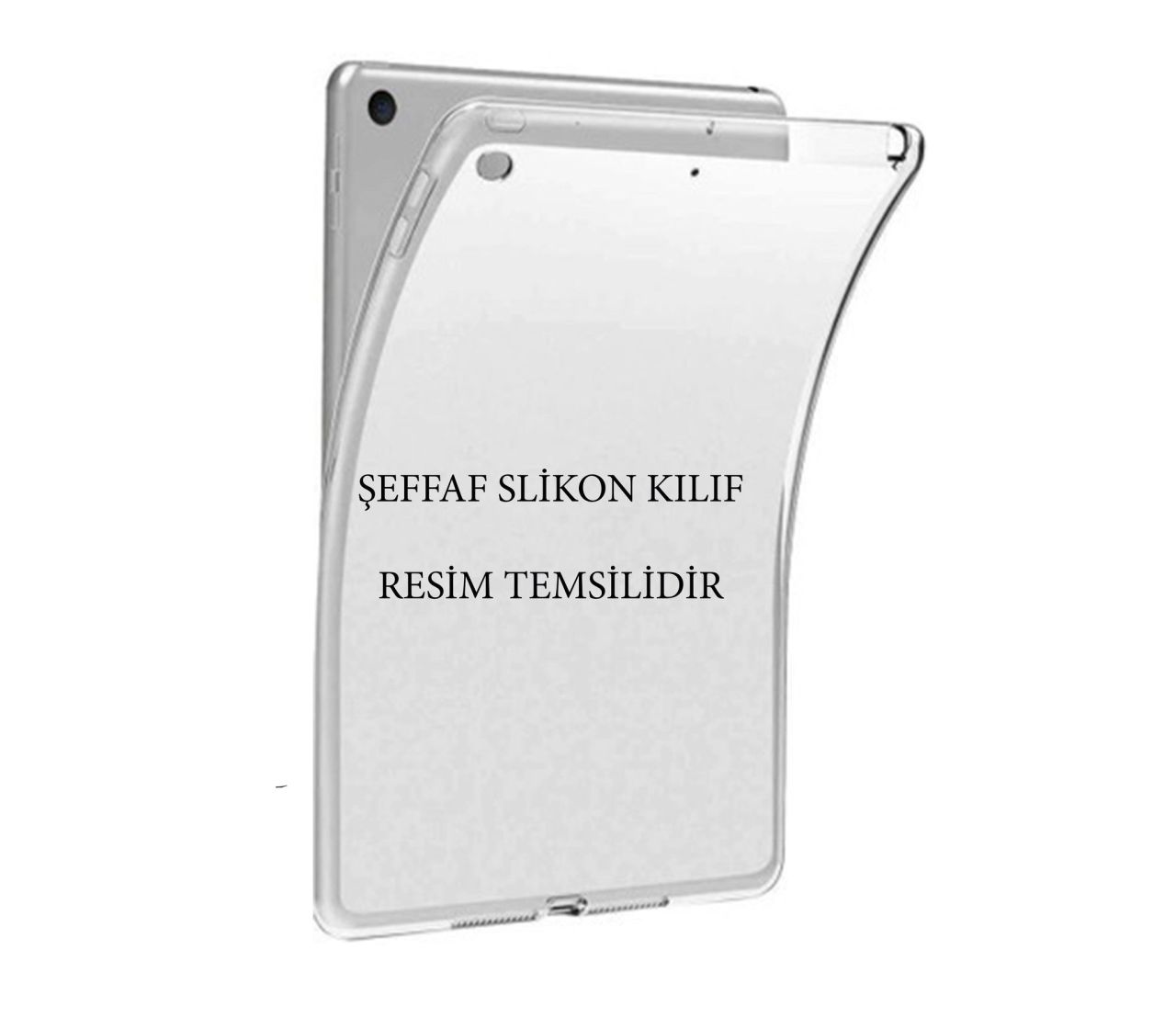 Apple İpad Mini Mini2 Mini 3 A1432 A1454 A1455 A1489 A1491 A1490  A1599 A1600 Şeffaf Slikon Kılıf