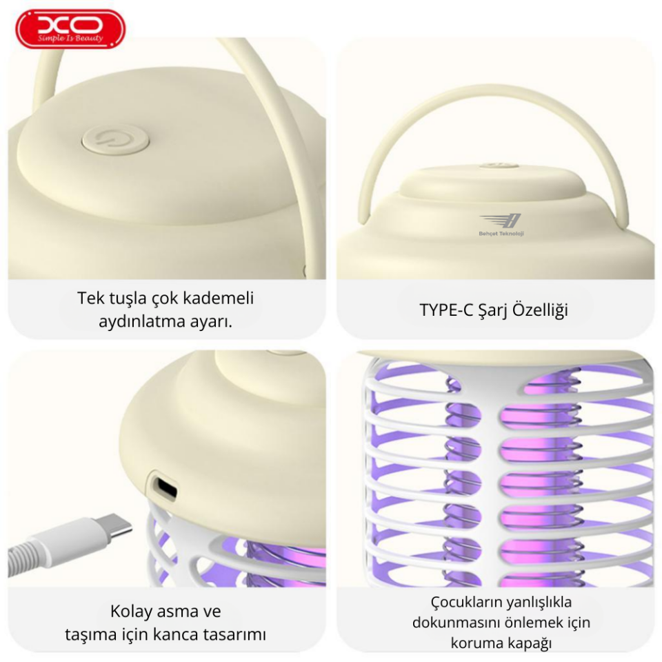 Taşınabilir LED Lamba & Sivrisinek Kovucu UV Işık