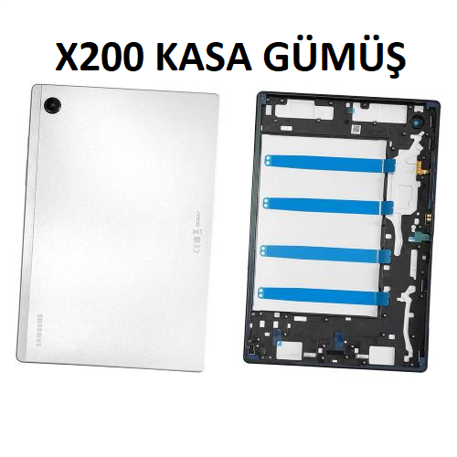 Samsung Galaxy Tab A8 SM-X200 X205 Arka Kasa Kapak GÜMÜŞ SIFIR