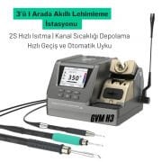 Gvm H3 Akıllı Lehim İstasyonu Havya 3 Kollu