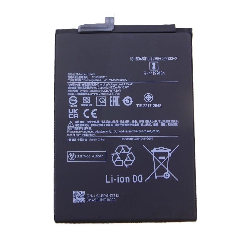 Xiaomi Pad 6 23043rp34g Xiaomi Pad 6 Pro Batarya Pil