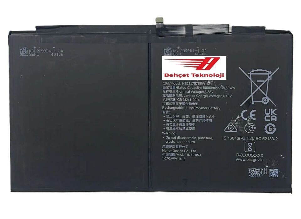 Huawei MatePad Pro 12.6 WGR-W09 WGR-W19 Batarya Pil