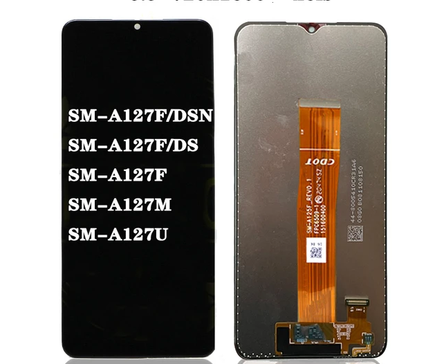 Samsung Uyumlu A12 A125 A125F A127 Lcd Ekran Dokunmatik Siyah ÇITASIZ