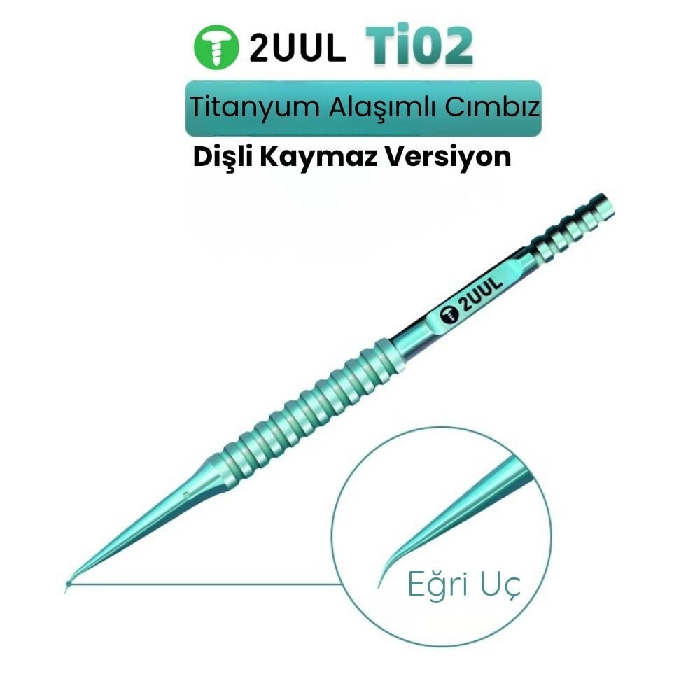 2UUL Ti02 Anti-Statik Eğik Uçlu Entegre Cımbızı