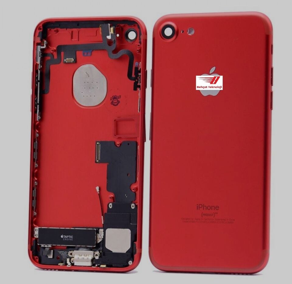 Apple iPhone 7 - 7G Arka Kasa Full Dolu Kırmızı