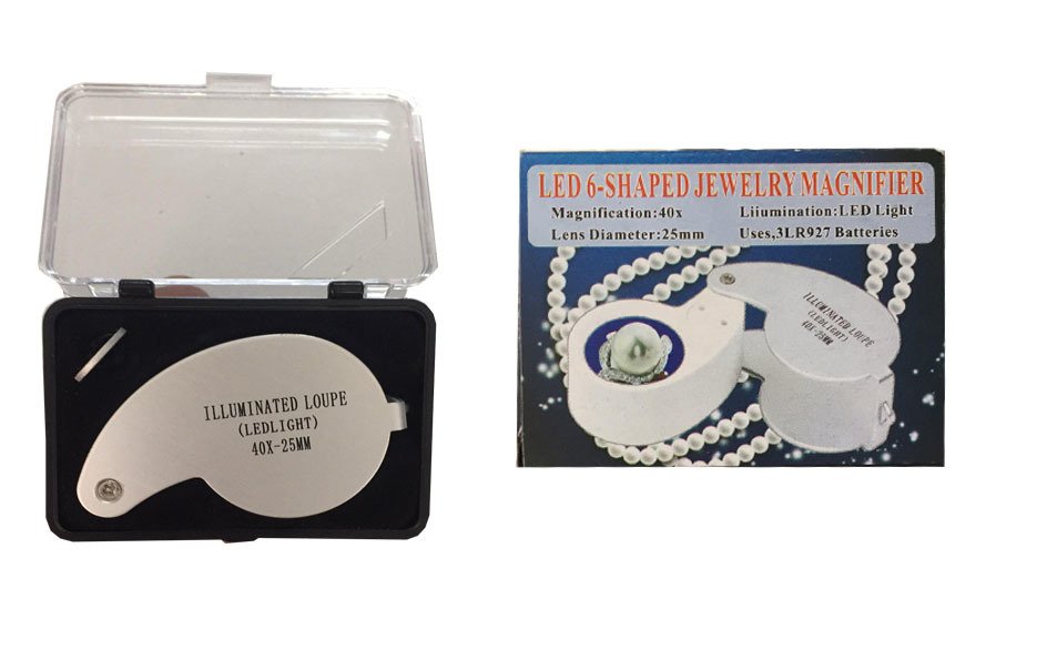 40x25mm  Kuyumcu Işıklı Büyüteç