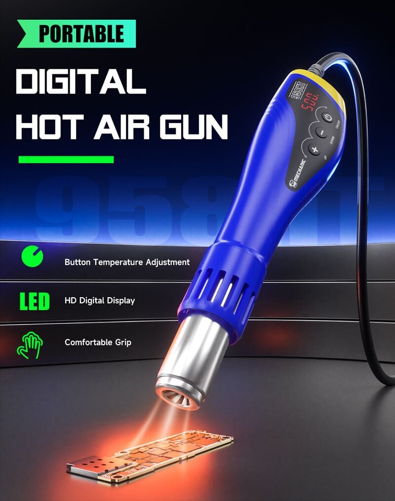 Mechanic 958HT Taşınabilir Dijital Sıcak Hava Tabancası