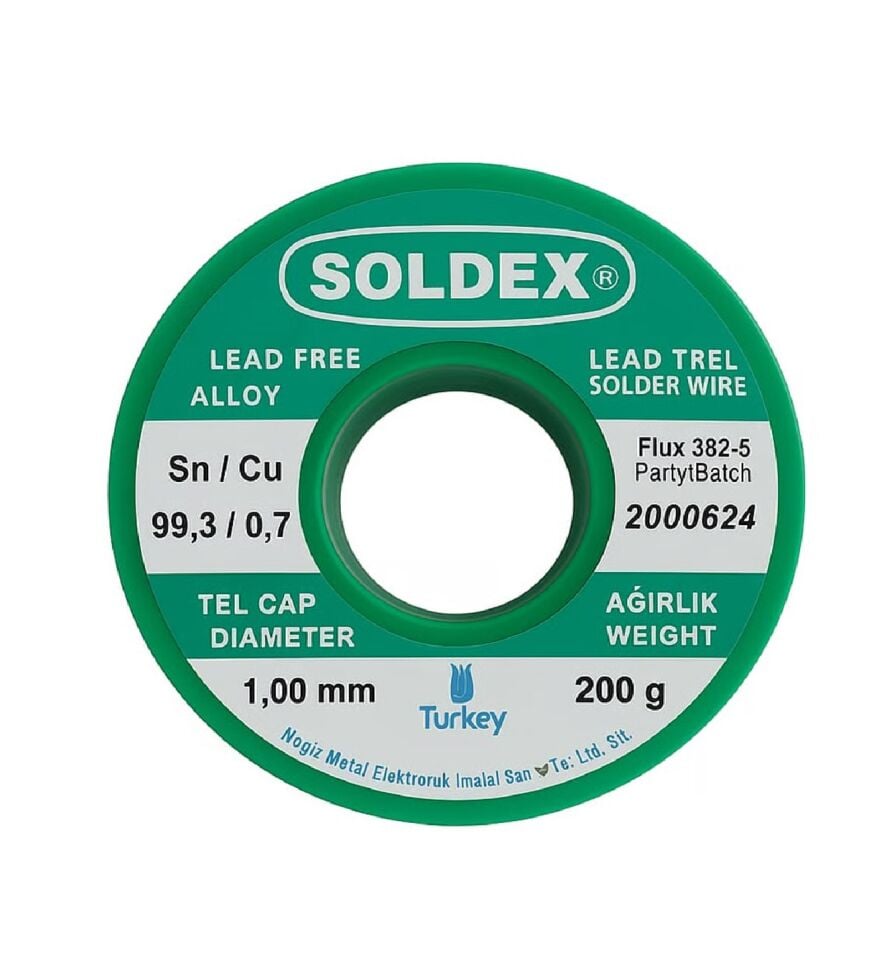 Soldex 1.0 Mm 200 Gr Kurşunsuz Lehim Teli