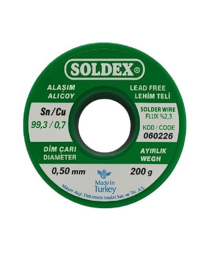 Soldex 0.5 Mm 200 Gr Kurşunsuz Lehim Teli