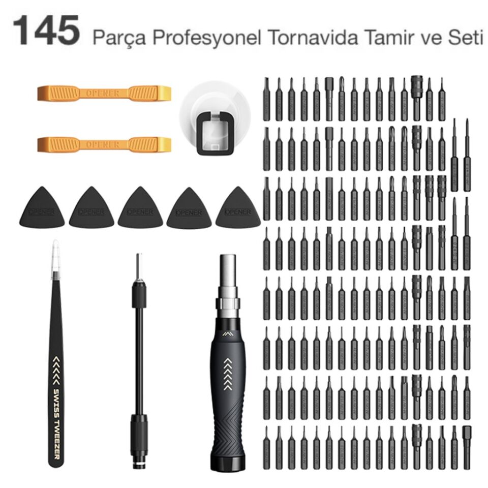 Jakemy JM-8183 145 Parça Tornavida ve Tamir Seti