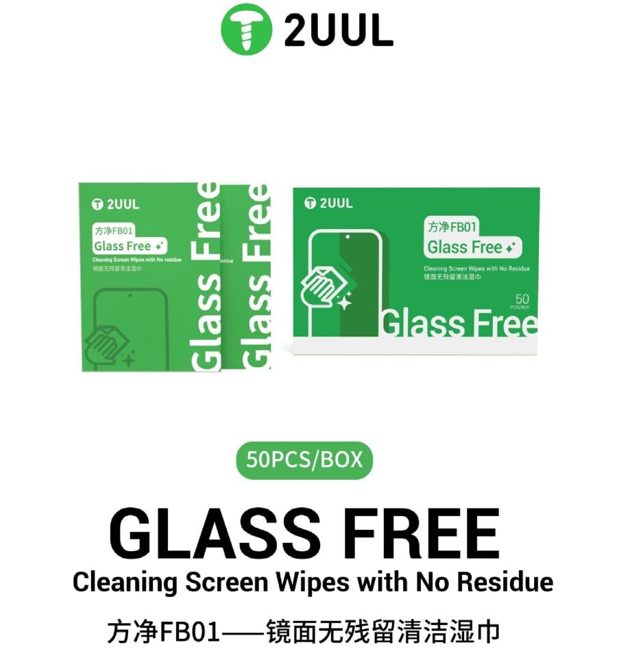 2UUL FB01 Kalıntı Bırakmayan Ekran Temizleme Mendili 50'li