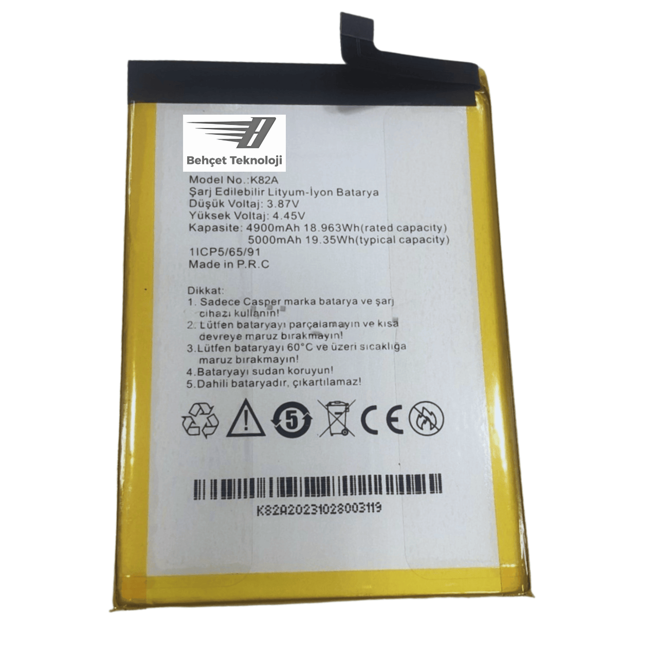 Casper Via X40 Batarya Pil