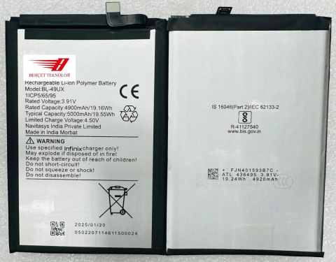 İnfinix Note 50 Pro 4G X6855 Batarya Pil