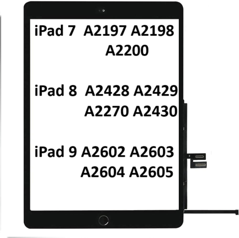 Apple iPad 8.Nesil A2270 A2428 A2429 A2430 Dokunmatik Tuşlu SİYAH