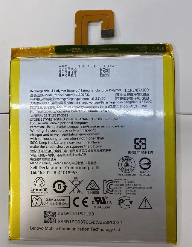 Lenovo L13D1P31 Kodlu Batarya Pil