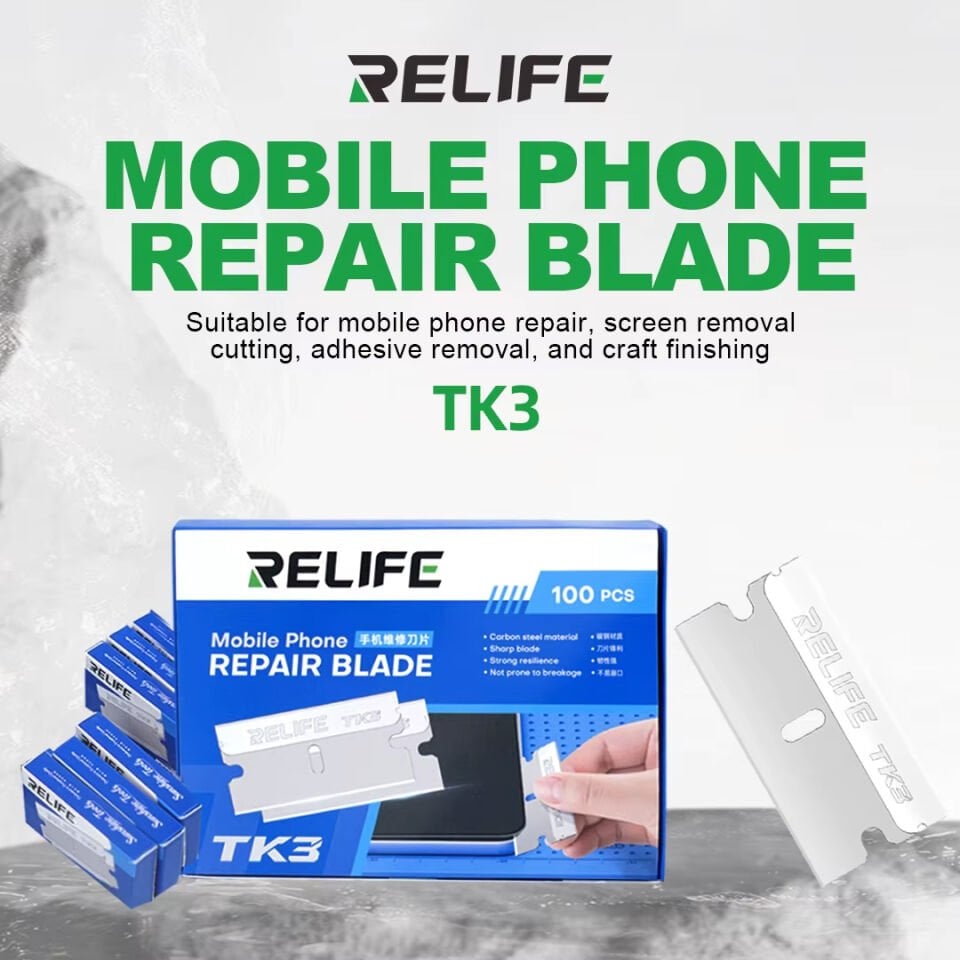 Relife TK3 Cep Telefonu Ekran Sökme / Yapıştırıcı Sökme Bıçak 100'lü
