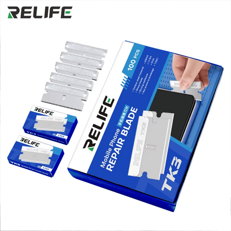 Relife TK3 Cep Telefonu Ekran Sökme / Yapıştırıcı Sökme Bıçak 100'lü