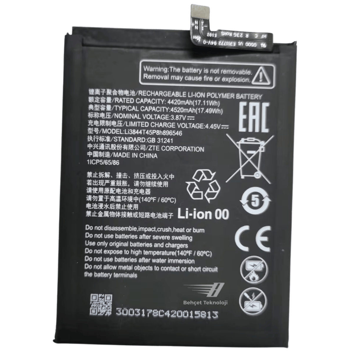 ZTE Nubia Neo 5G 8150N Batarya Pil