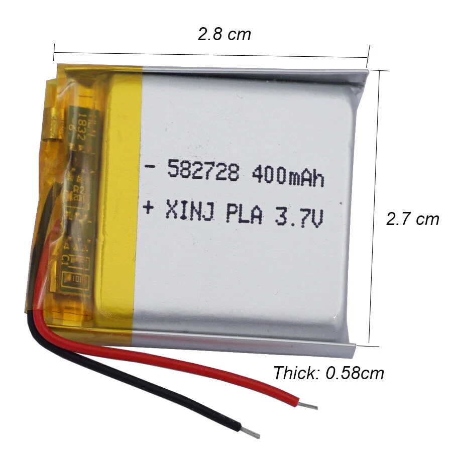 Akıllı Çocuk Saat Cep Telefonu 582728 3.7V 400 mAh Lityum Polimer Batarya Pil 1.5A