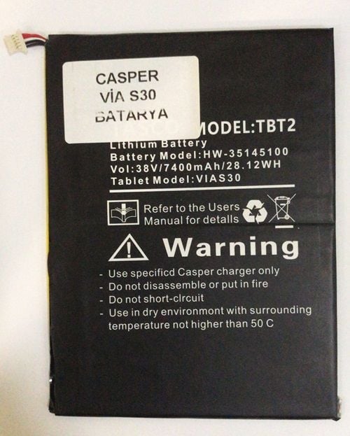 Casper Via L30 S30 Pil Batarya