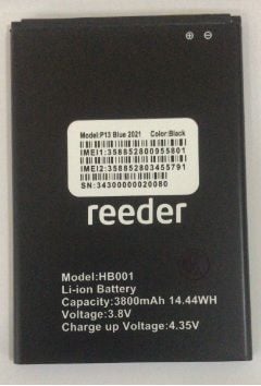 Reeder P13 Blue 2021 Batarya Pil