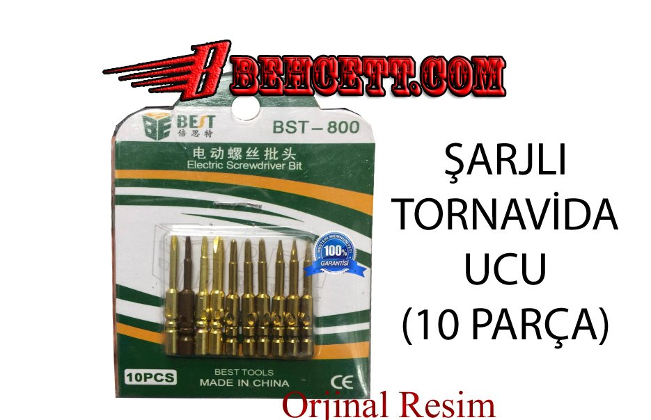 Best BST-800 Şarjlı Tornavida Uç Takımı (10 Parça)