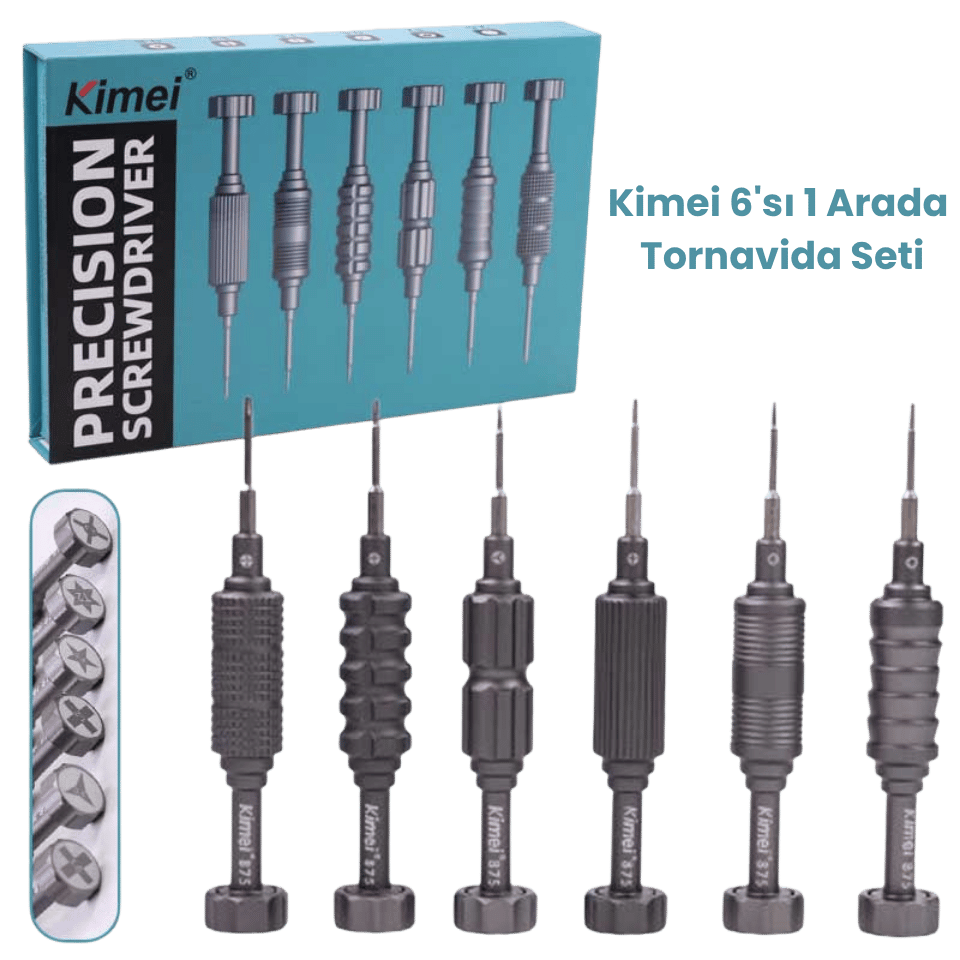 Kimei KM875 6'sı 1 Arada Hassas Tornavida Seti