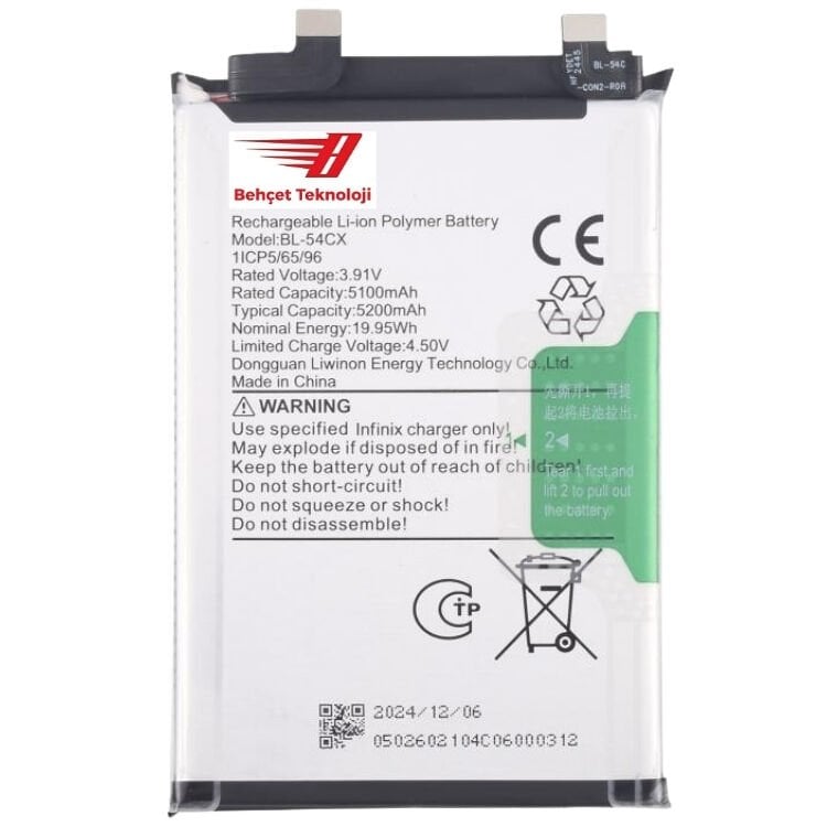 BL-54CX Kodlu Batarya Pil