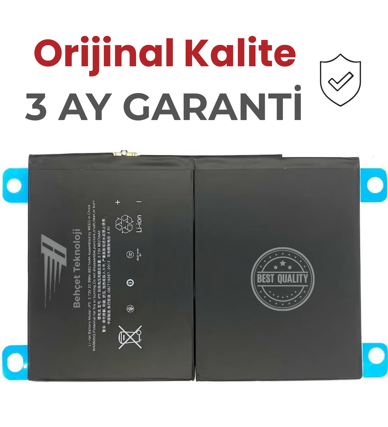 Apple iPad 6.Nesil A1893 A1953 A1954 Batarya Pil / 3 Ay Garantili