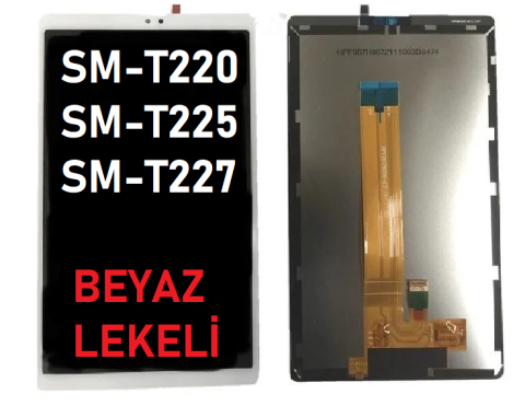 Samsung Galaxy Tab A7 Lite SM-T220 Lcd Ekran Dokunmatik Beyaz LEKELİ