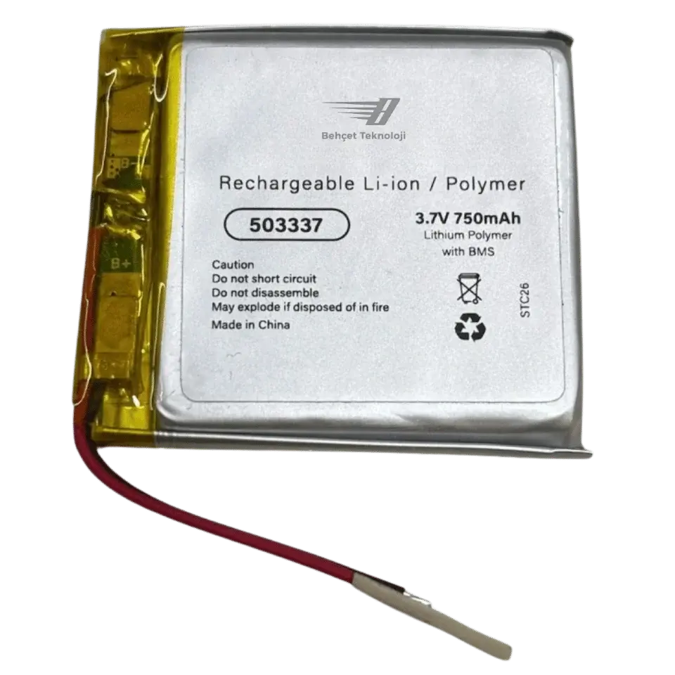 503337 Lityum 3.7v 750mah Lİ-Po Lityum Polimer Batarya Pil