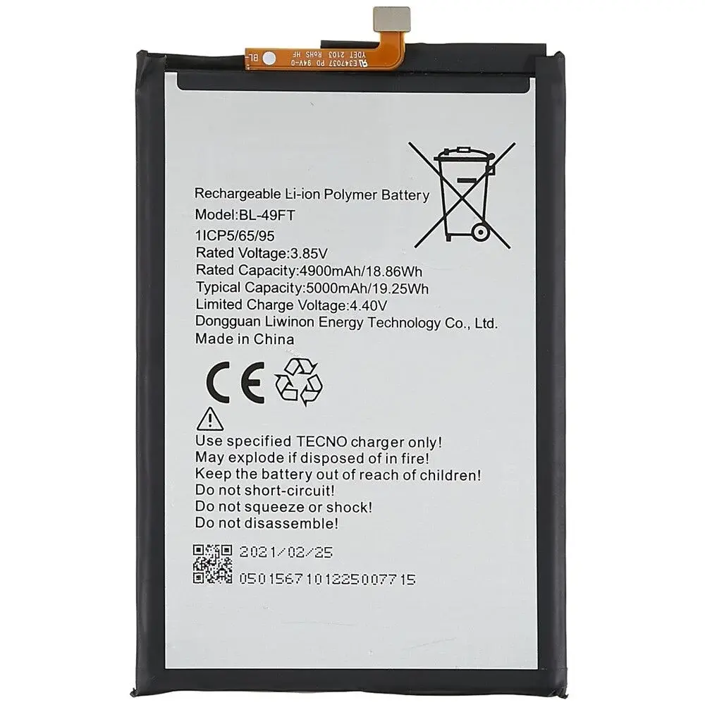 Tecno Spark 6 Go Batarya Pil